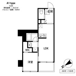 THE天神シティの物件間取画像